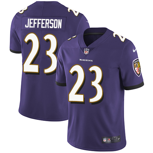 2019 Men Baltimore Ravens #23 Jefferson purple Nike Vapor Untouchable Limited NFL Jersey